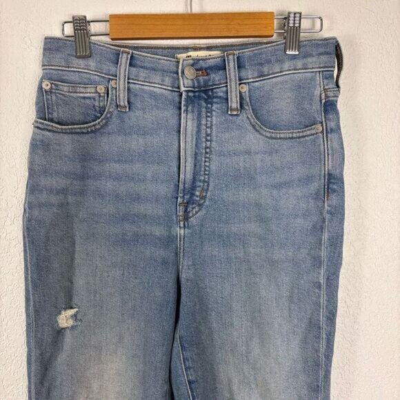 Madewell The Perfect Vintage Jean High Rise Straight Leg Raw Hem Size 25 - Picture 2 of 15